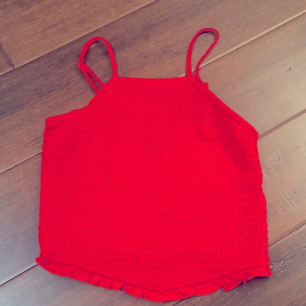 Art Class kids Red Sleeveless Smocked Top size 8